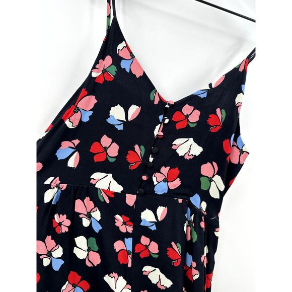 VICI Black Floral Women's Sleeveless Jumpsuit Size Medium NWOT - Picture 2 of 6